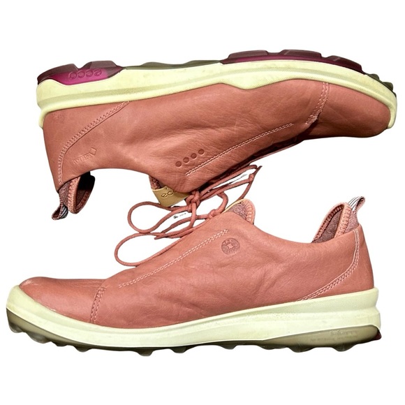 ECCO Golf Biom Hybrid Leather Sneakers | Size 9 US / 40 EU | Rose Pink - Picture 3 of 10